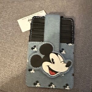 Disney Mickey Mouse Blue and Black Card Holder